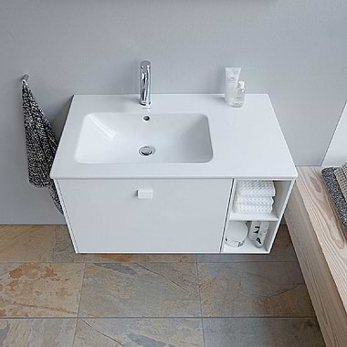 Duravit ME by Starck Asymmetric Furniture Washbasin Left Bowl 830mm