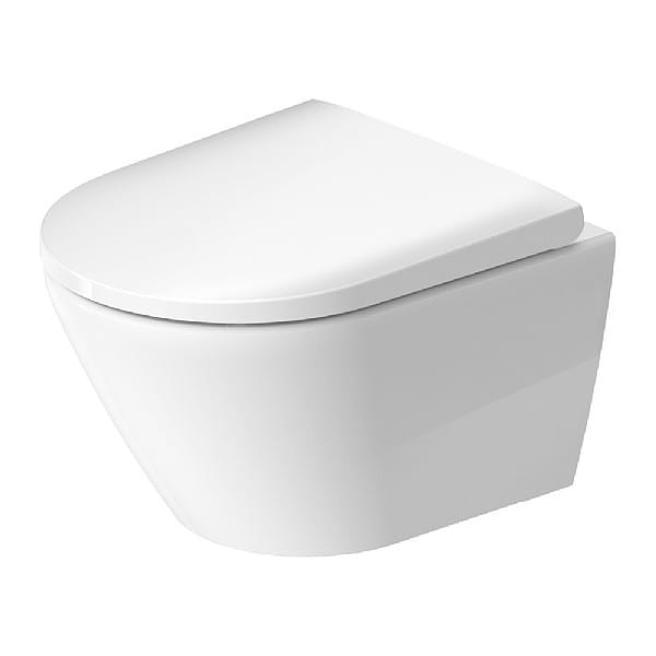 Duravit D-Neo Rimless Compact Wall-Mounted Pan with Invisible Fixation