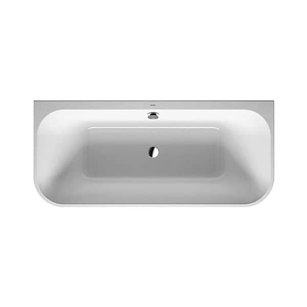 Duravit Happy D.2 Plus Back-To-Wall Bathtub 1800x800mm with Graphite Integrated Panel