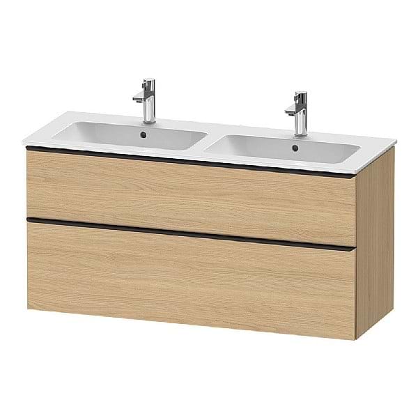 Duravit D-Neo Vanity Unit with Pull-Out Compartment and Drawer for ME by Starck Double Basin 1280x625mm