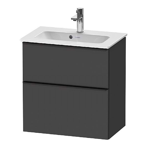 Duravit D-Neo Vanity Unit with Pull-Out Compartment and Drawer for ME by Starck Compact Basin 610x372x625mm