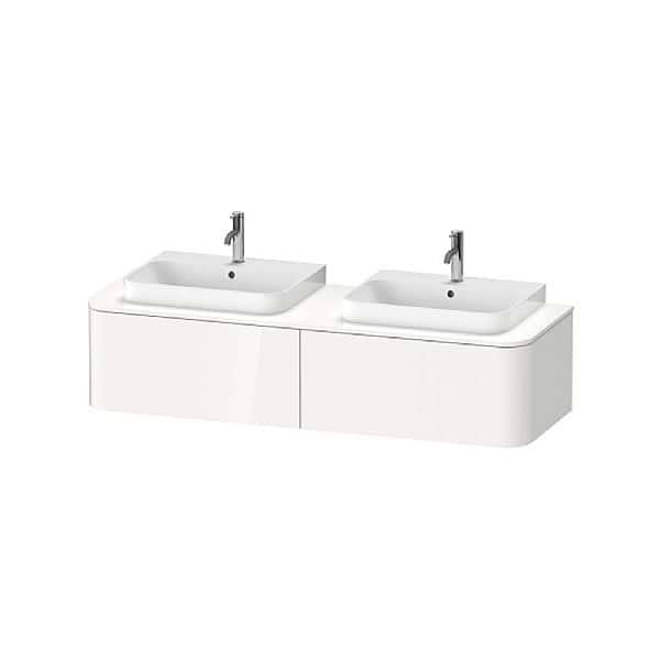 Duravit Happy D.2 Plus Console Vanity Unit with Two Pull-Out Compartments for Two Counter Basins 1600x550mm