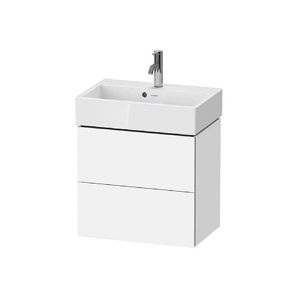 Duravit L-Cube Vanity Unit with Two Drawers for Vero Air Compact Basin 584x391mm