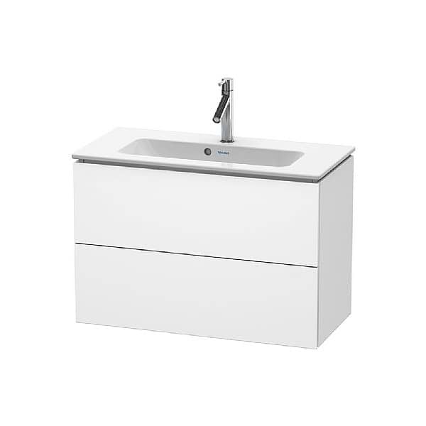 Duravit L-Cube Vanity Unit with Two Drawers for ME by Starck Compact Basin 820x391mm