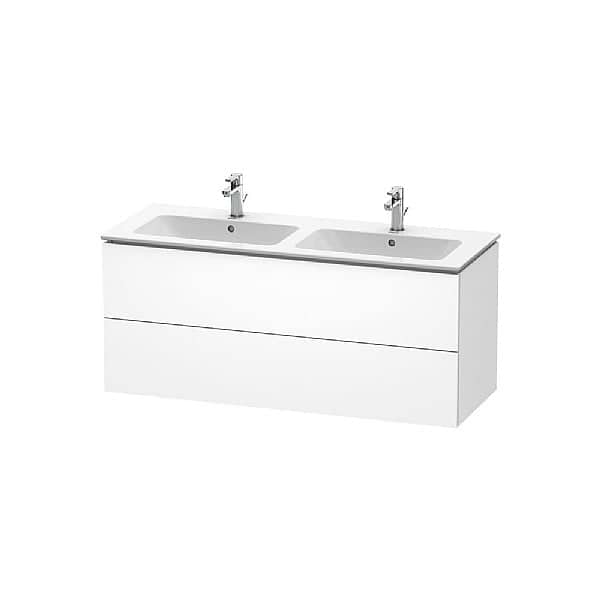 Duravit L-Cube Vanity Unit with Two Drawers for ME by Starck Double Basin 1290x481mm
