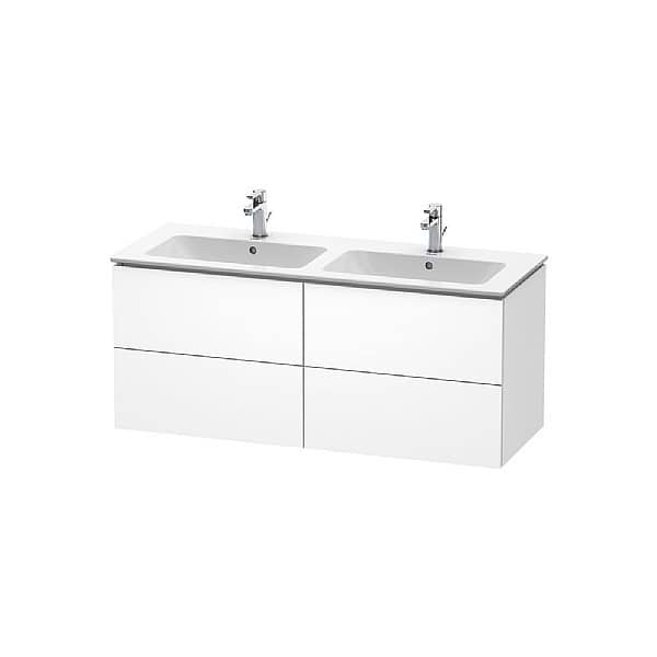 Duravit L-Cube Vanity Unit with Four Drawers for ME by Starck Double Basin 1290x481mm