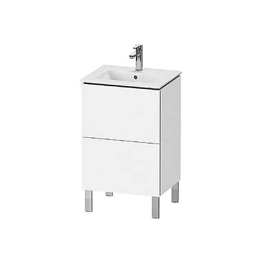 Duravit L-Cube Floorstanding Vanity Unit with Two Pull-Out Compartments for ME by Starck Basin 520x421mm