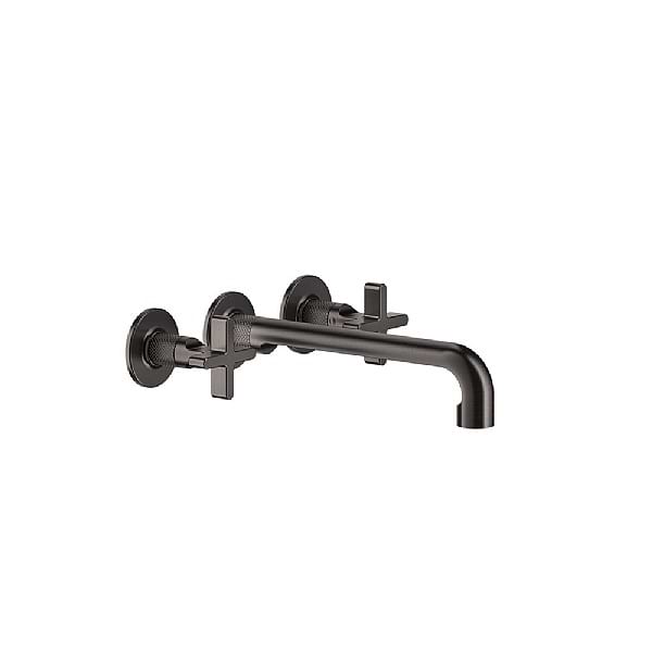 Gessi Inciso + Wall-Mounted Three Piece Basin Mixer Long Spout