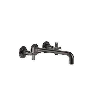 Gessi Inciso + Wall-Mounted Three Piece Basin Mixer Long Spout