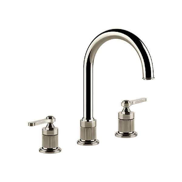 Gessi Venti20 Three Piece Basin Mixer Curved Spout