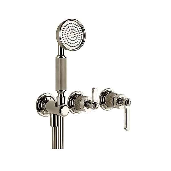 Gessi Venti20 Wall-Mounted Three Piece Shower Mixer with Diverter and Additional Outlet