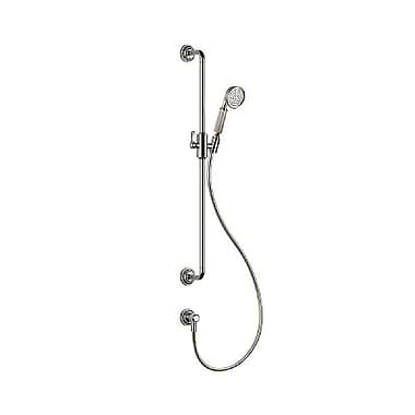 Gessi Venti20 Curved Sliding Rail with Handshower, Hose and Water Outlet