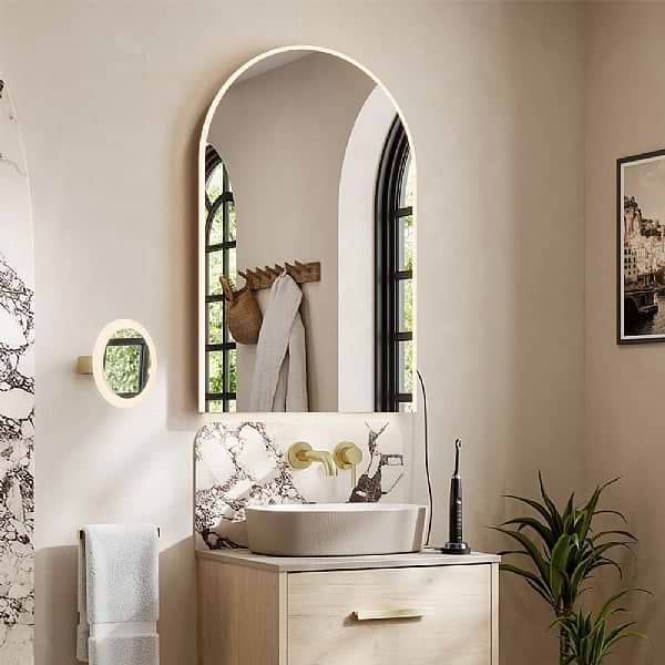 C.P. Hart Noble Arch LED Demisting Mirror