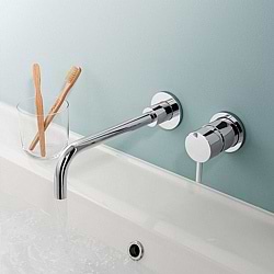 Crosswater Kai Lever Wall-Mounted 2 Hole Basin Mixer | Traditional