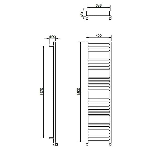 Radiateur Rad Contemporain Droit Salle De Bain Radiateur 800X400Mm
