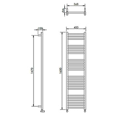 Radiateur Rad Contemporain Droit Salle De Bain Radiateur 800X400Mm Radiateur Rad Contemporain Droit Salle De Bain Radiateur 800X400Mm